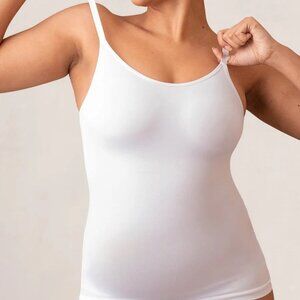 Empetua Scoop Neck Cami in White size L Shapermint 62001 s0566 NWT FLAWED